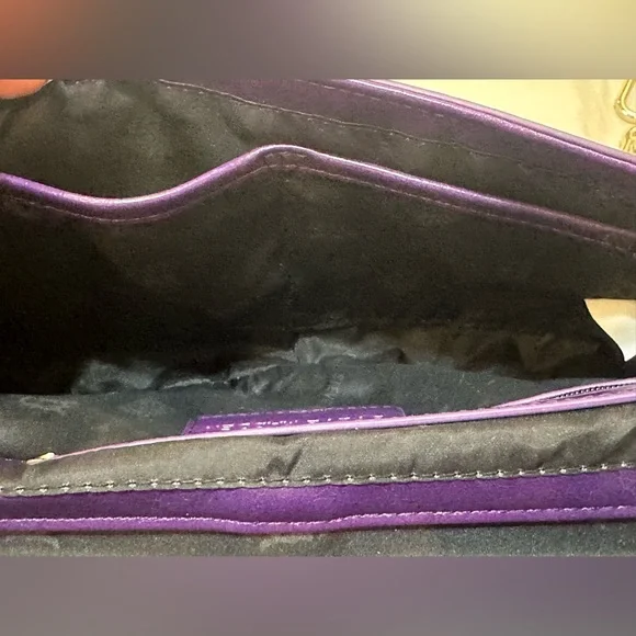 Steve Madden Deep Purple Crossbody Clutch Purse - Picture 8 of 16
